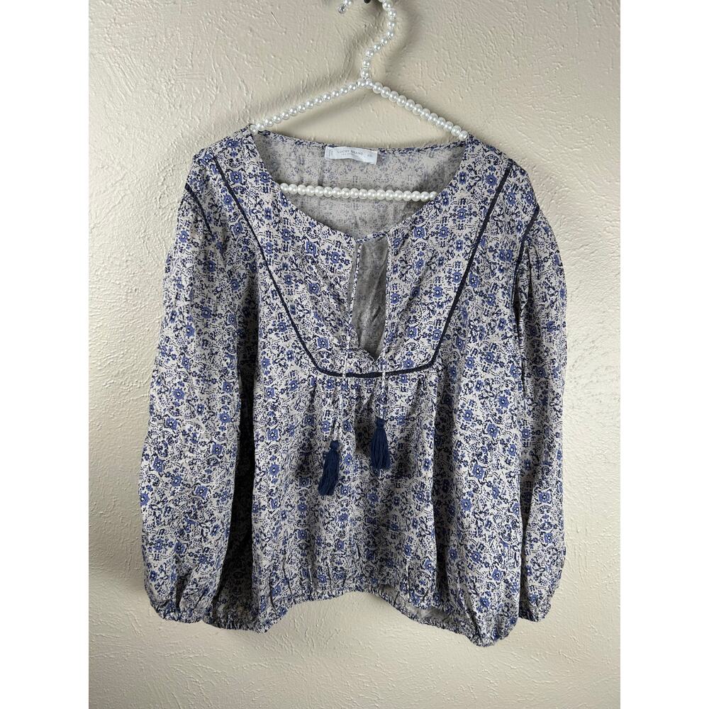 Lucky Brand Blouse Size XXL Long Sleeve Flouncy Cottage Fairy Loose Fit Shirt - Picture 5 of 10